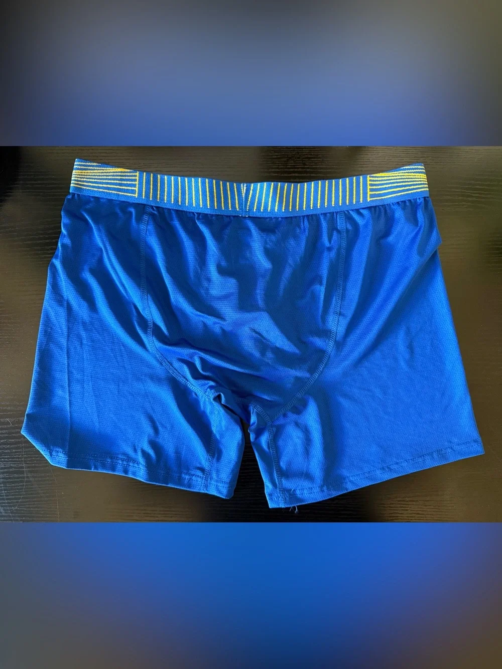 Sport Elastic Waist Blue Athletic Boxer Briefs